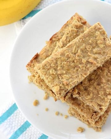 Soft-Baked Banana Oatmeal Bars ~ loaded with wholesome ingredients for a yummy, portable breakfast or snack! | FiveHeartHome.com