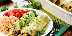 Creamy Jalapeño Chicken Enchiladas