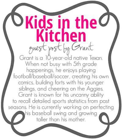 Kids in the Kitchen guest post bio.