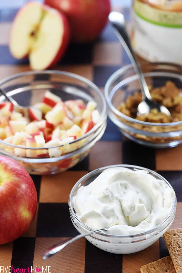 Close-Up of Each Ingredient in Small Glass Bowls