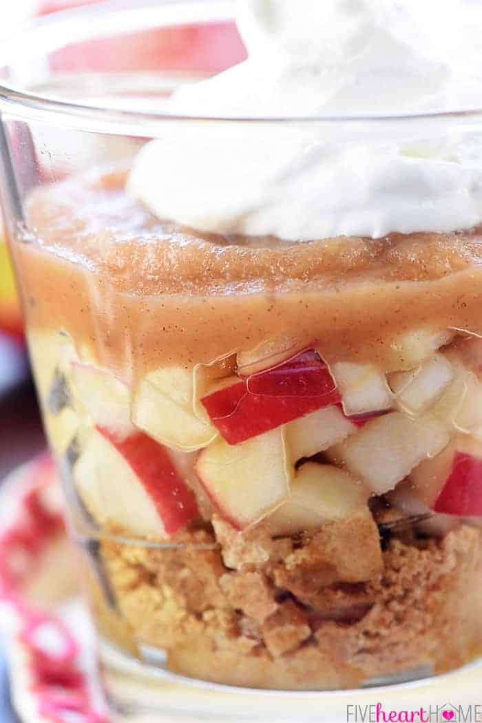 Close-Up of Healthy Apple Pie Snack Cups 