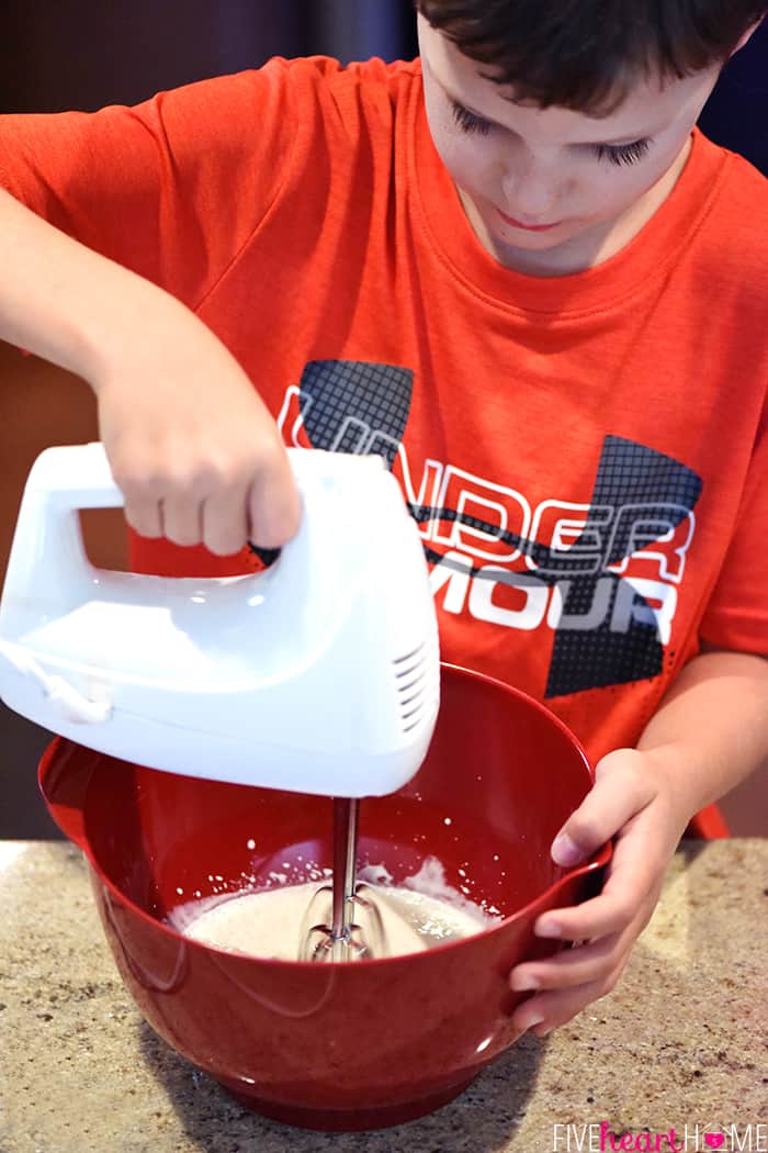 Reid Whipping Cream in Red Bowl