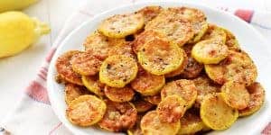 Baked Parmesan Yellow Squash Rounds