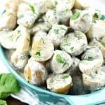 Herb & Greek Yogurt Potato Salad in serving bowl.