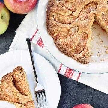 Easy Apple Cake aerial view