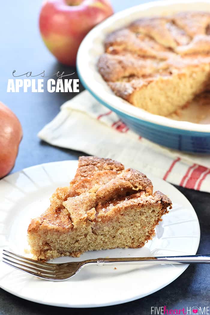 Easy Apple Cake with Text Overlay