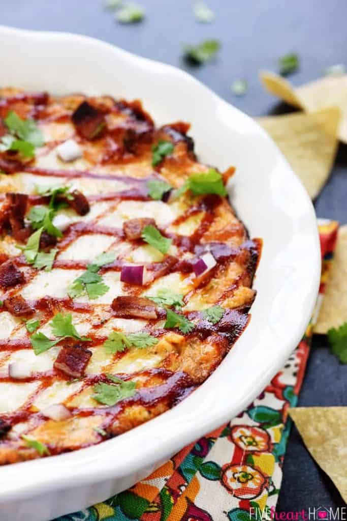 Scrumptious BBQ Chicken Dip ~ 3 Ways! • FIVEheartHOME