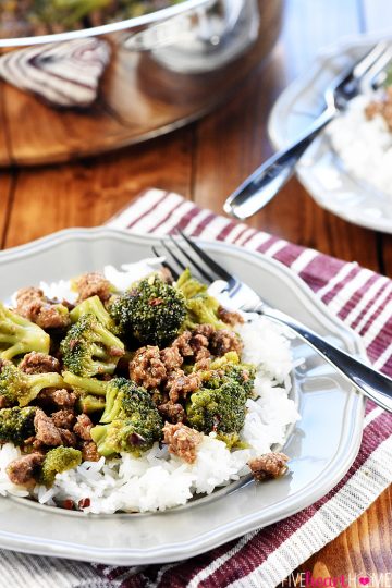 DELICIOUS Ground Beef & Broccoli RAVE Reviews! • FIVEheartHOME