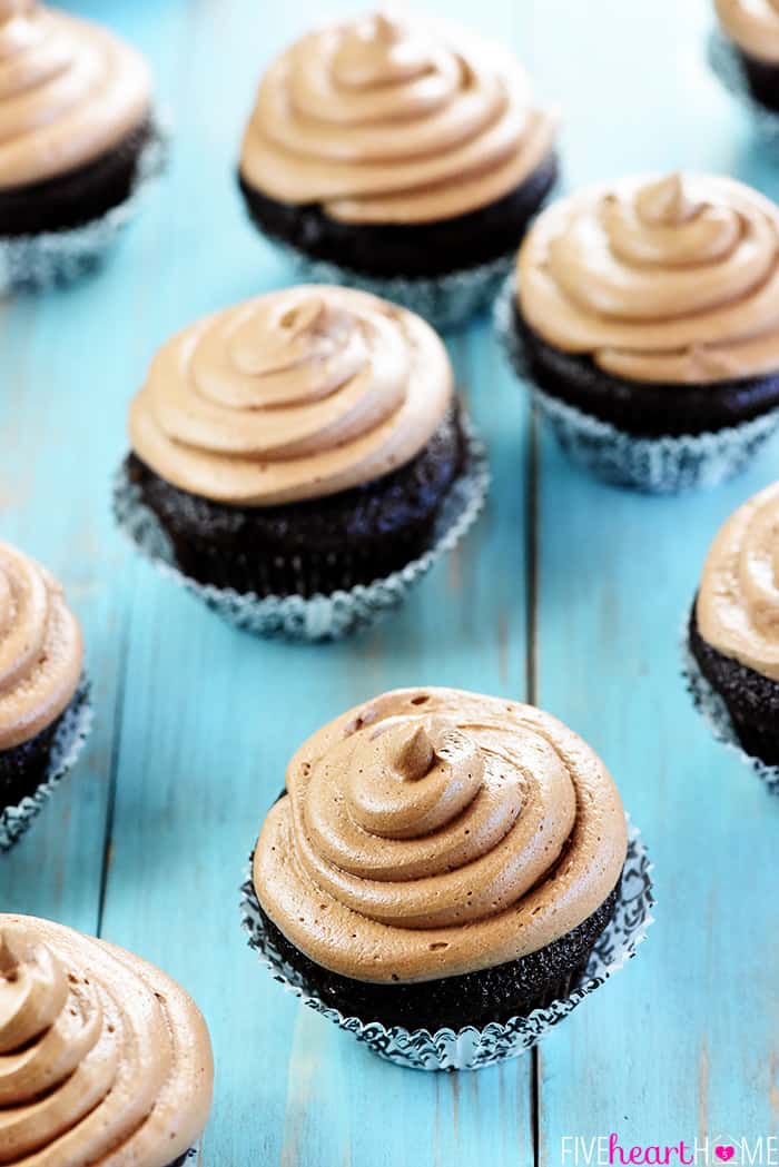 Chocolate Cupcakes made from Homemade Cake Mix