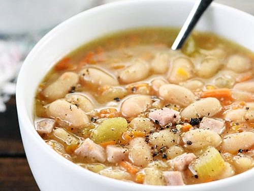 White Beans and Ham (Slow Cooker Recipe) - Little Spoon Farm