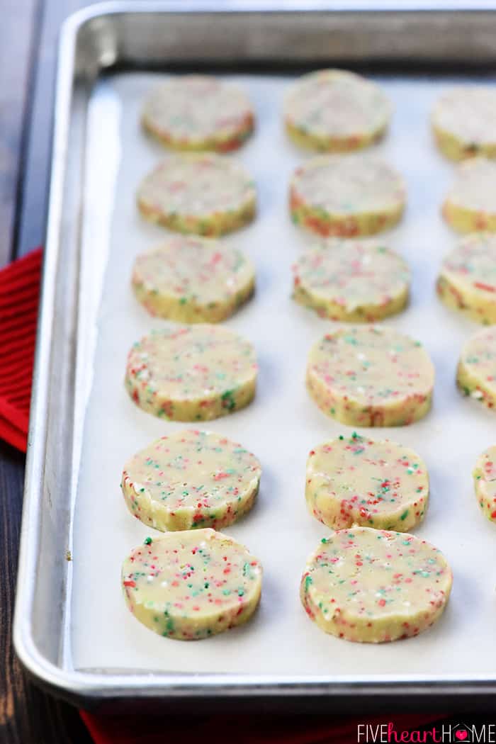 Easy Christmas cookies ready to go into oven.