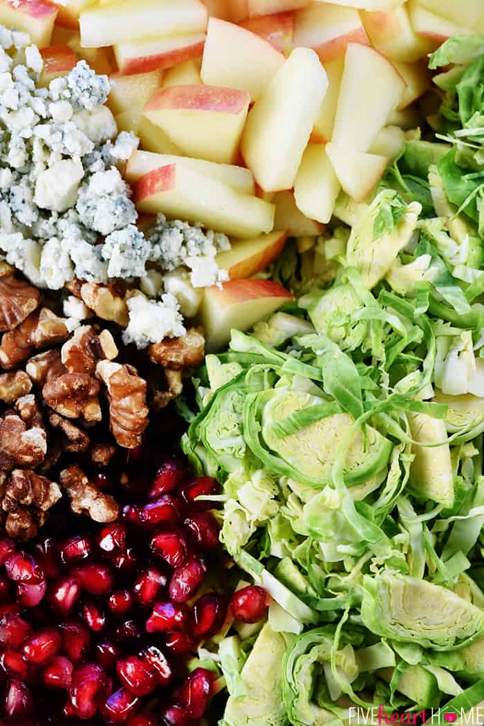 Aerial view of ingredients ready to combine.