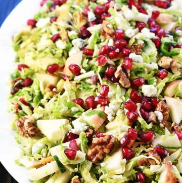 Shaved Brussels Sprout Salad for the holidays.