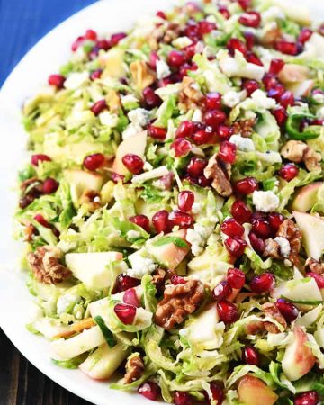 Shaved Brussels Sprout Salad for the holidays.