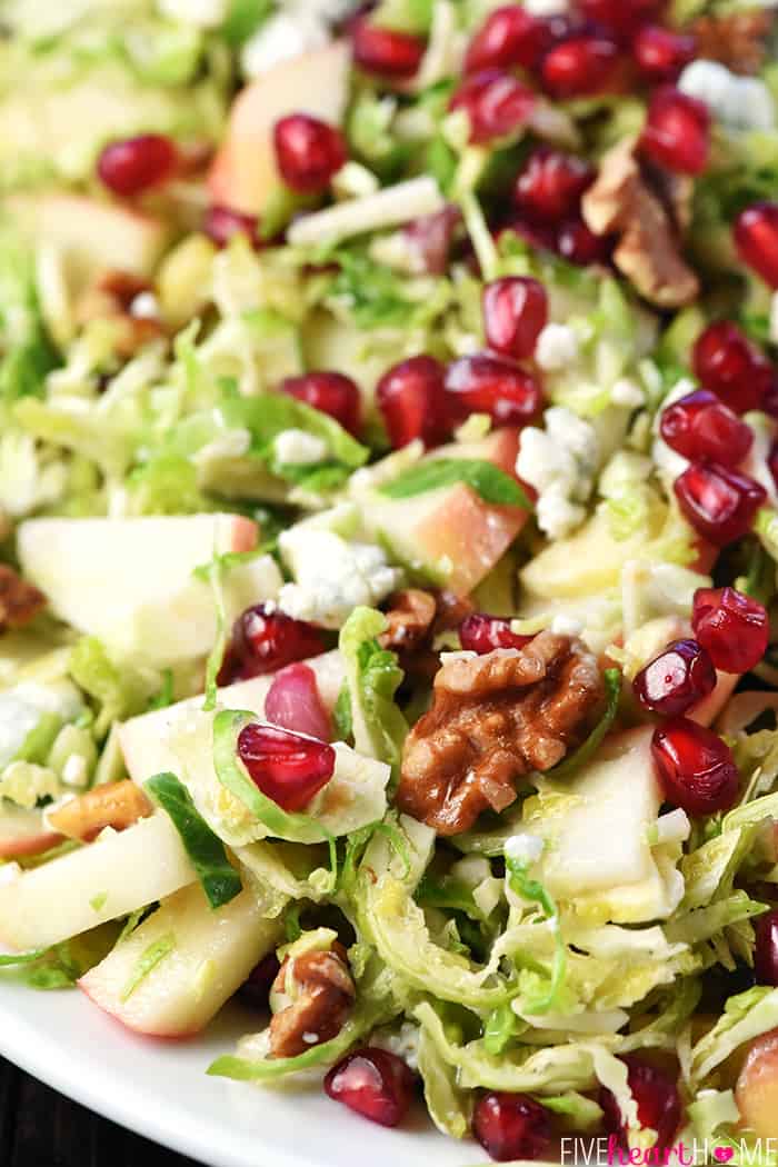 Close-up of Holiday Brussels Sprout Salad.