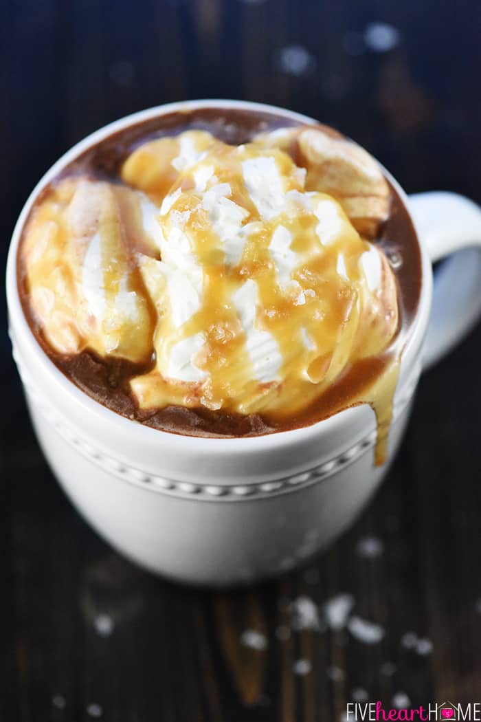 Slow Cooker Salted Caramel Hot Chocolate