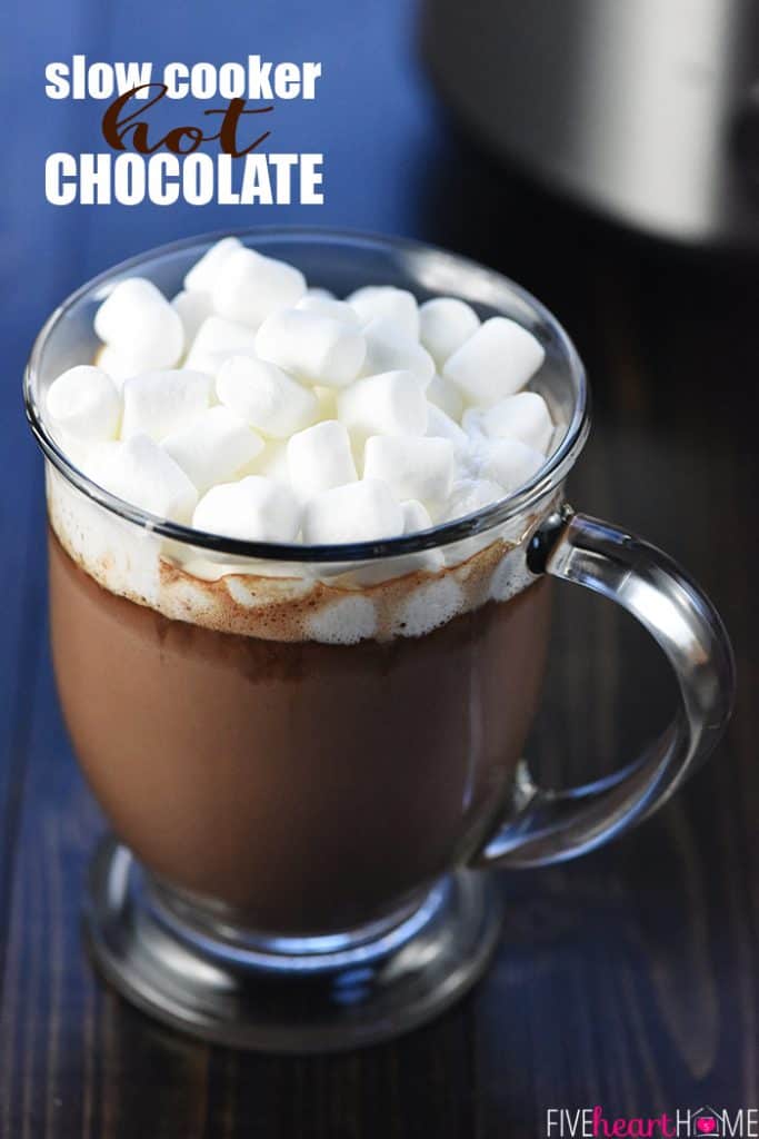 Crockpot Hot Chocolate with text overlay.
