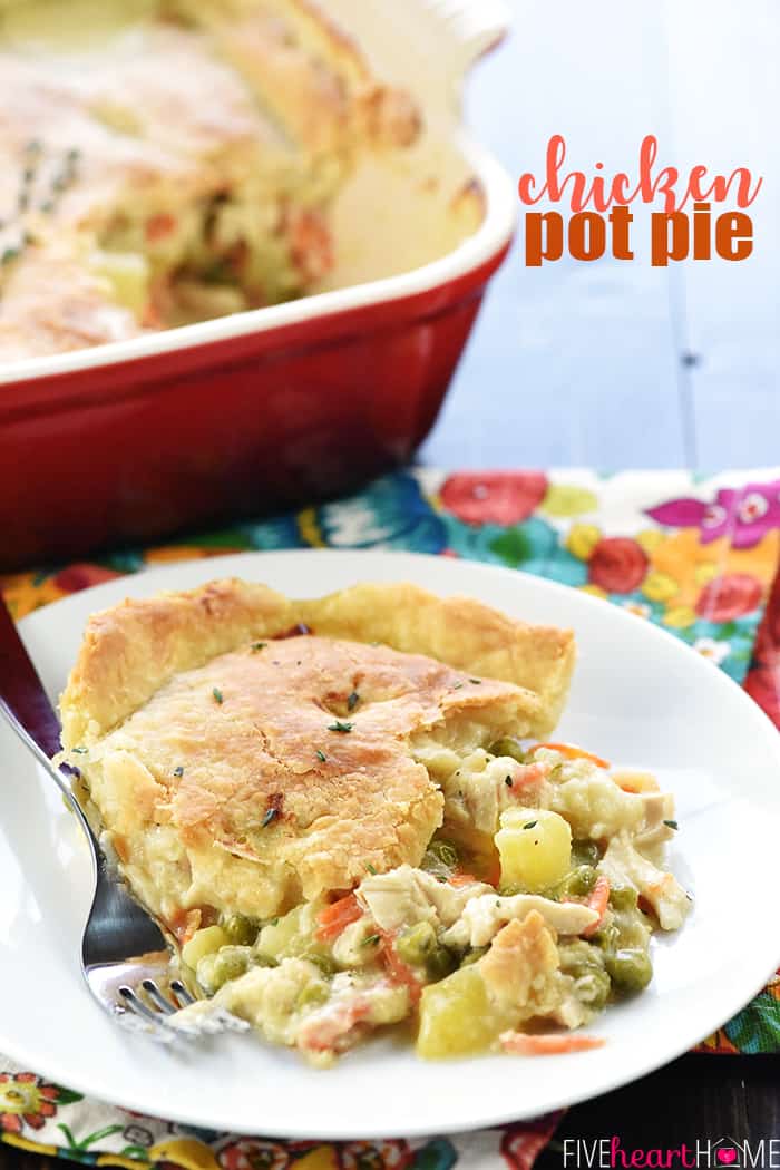 Homemade Chicken Pot Pie with text overlay.
