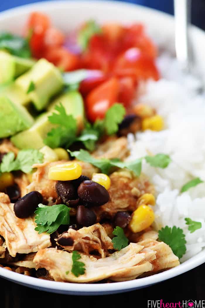 Close-up of ingredients in bowl.