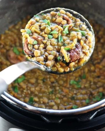 Instant Pot German Lentil Soup.