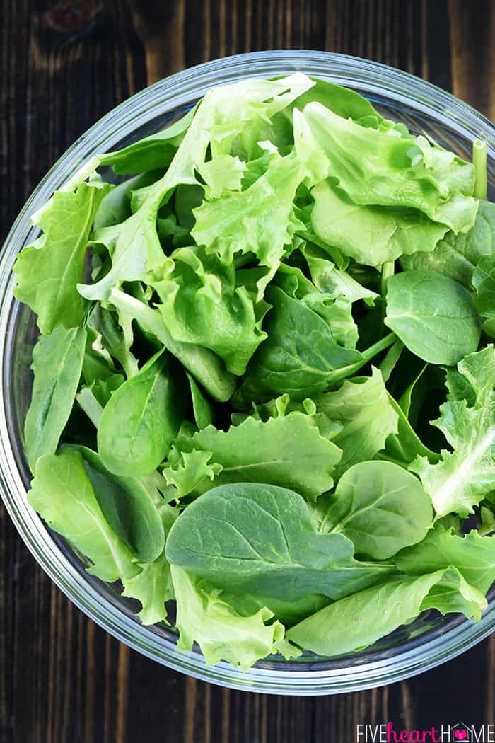 Bowl of leafy greens.