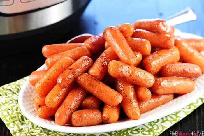 Slow Cooker Honey Cinnamon Carrots • FIVEheartHOME