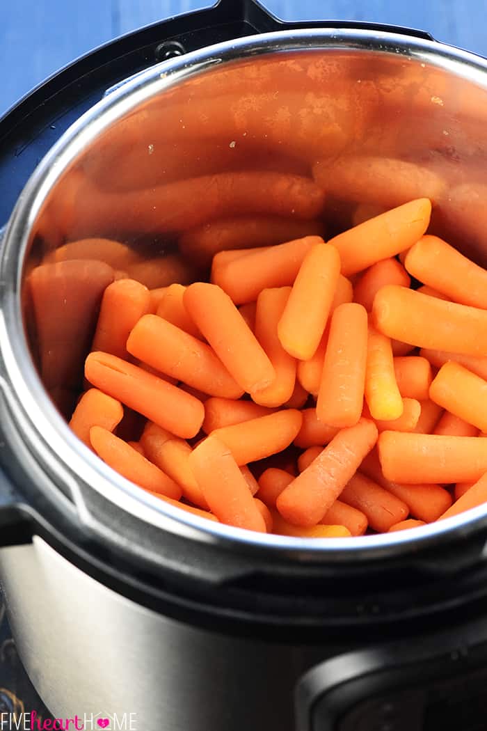 Baby carrots in Instant Pot, ready to cook.