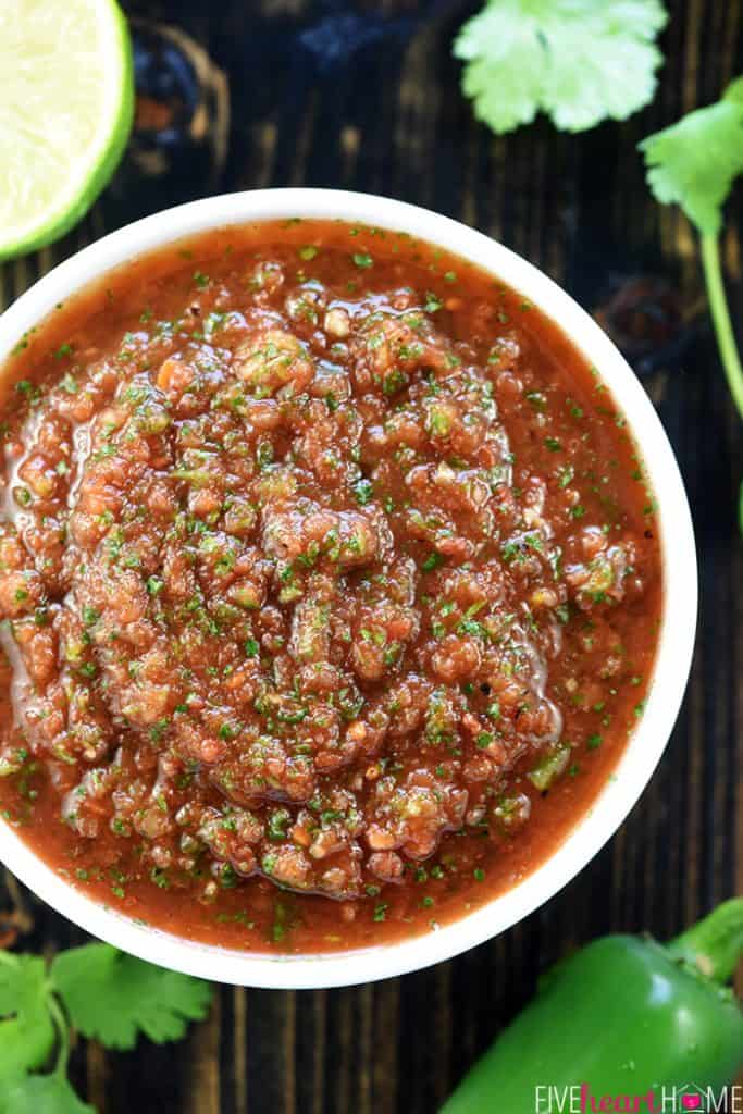 Fresh Easy Salsa (with Canned Tomatoes) • FIVEheartHOME