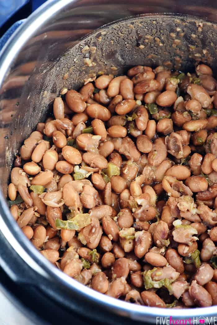 Cooked pinto beans in instant pot.