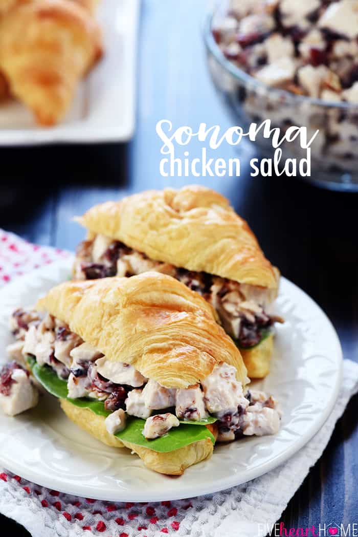 Sonoma Chicken Salad with text overlay.