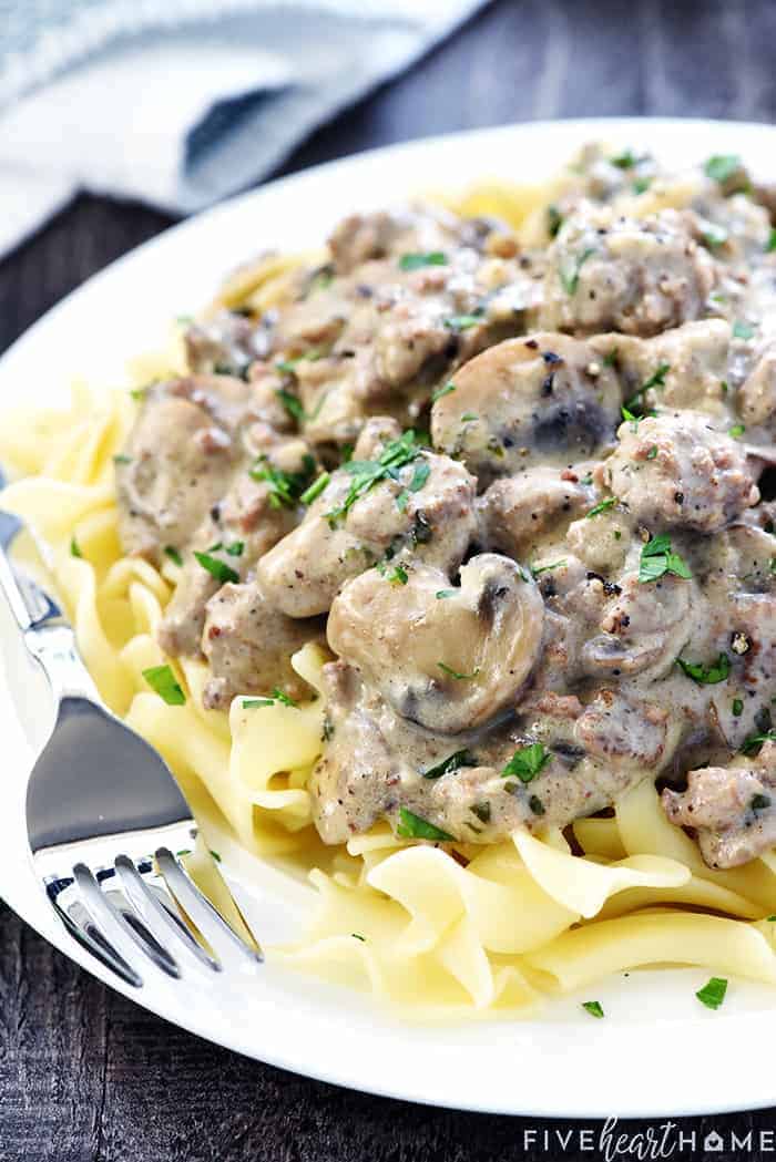 Ground Beef Cream Of Mushroom : Ground Beef Stroganoff Recipe Without ...