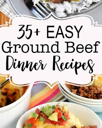 Easy Dinner Recipes with Ground Beef Round-Up ~ 35 quick, family-friendly, and absolutely delicious dinner ideas...perfect for busy weeknights! | FiveHeartHome.com