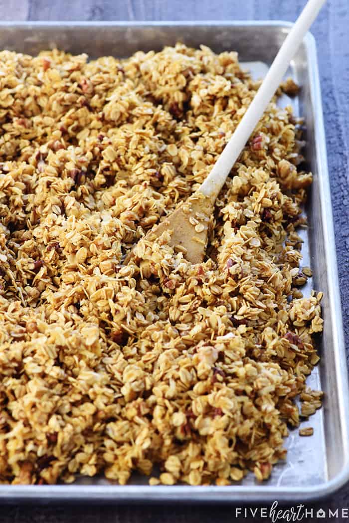 Pressed into Baking Sheet with Wooden Spoon 