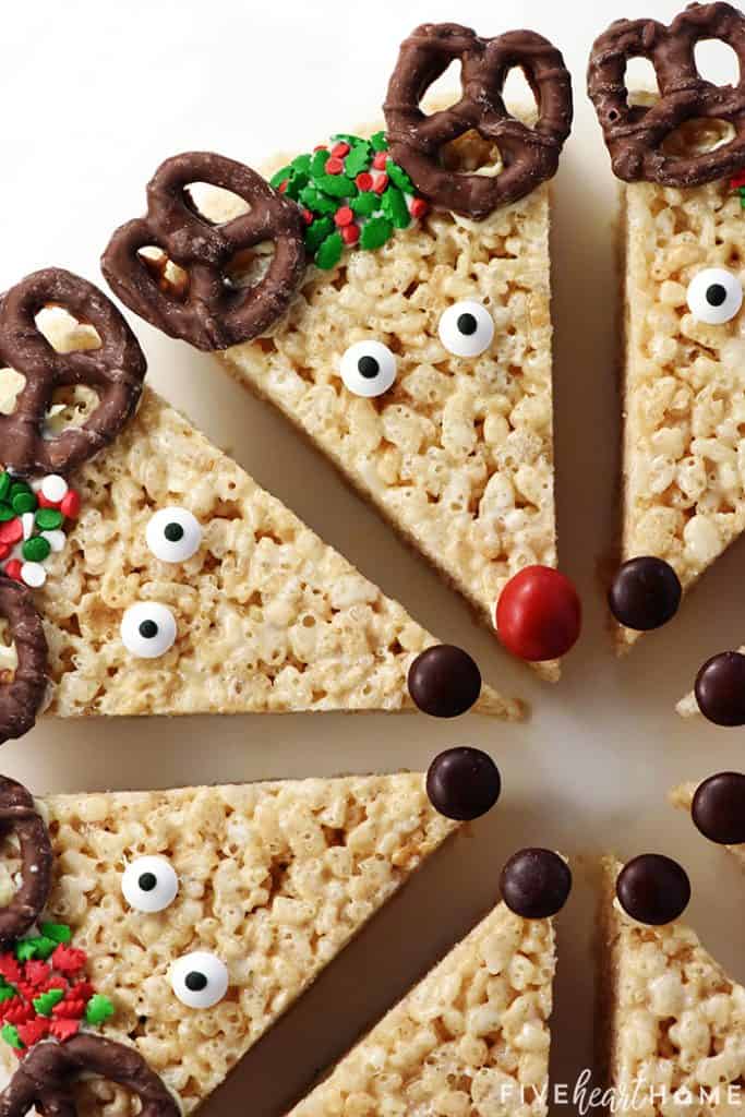 Reindeer Rice Krispie Treats Easy + CUTE! • FIVEheartHOME