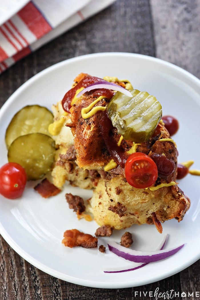 Savory Monkey Bread Recipe on a plate