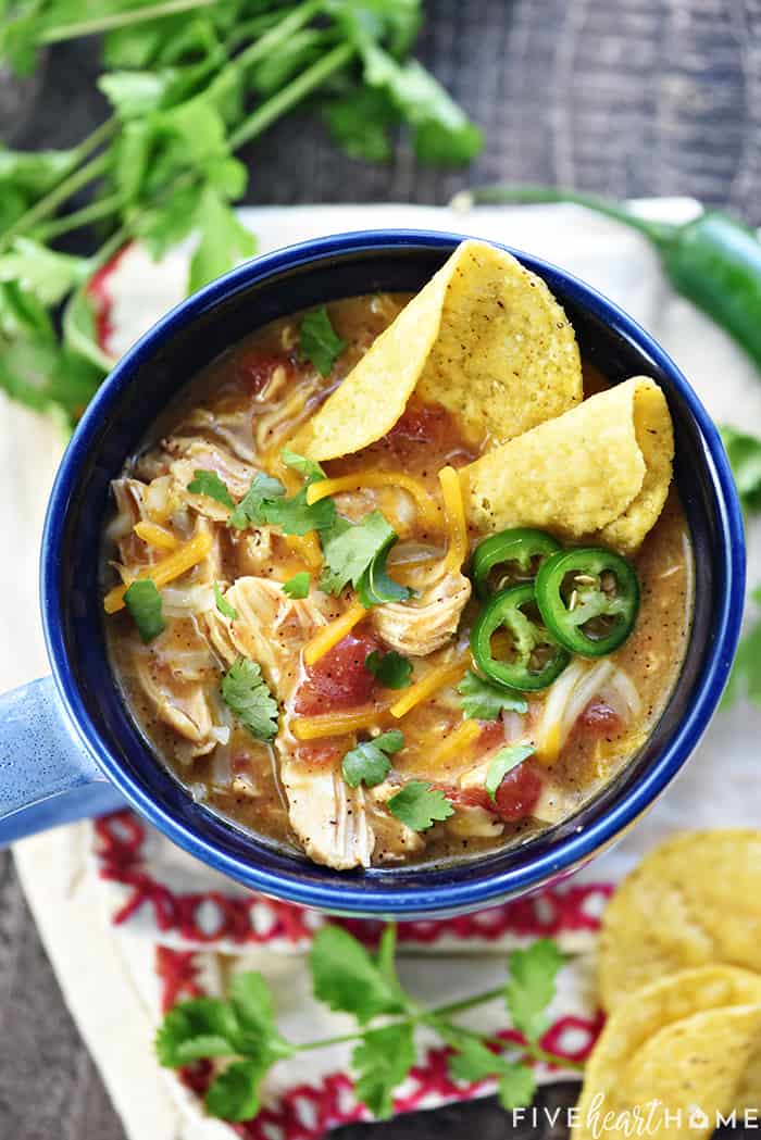 King Ranch Chicken Soup {CrockPot, IP, or Stove!} • FIVEheartHOME