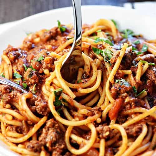 BEST One-Pot Spaghetti ~ Quick, Easy, & SO GOOD! • FIVEheartHOME