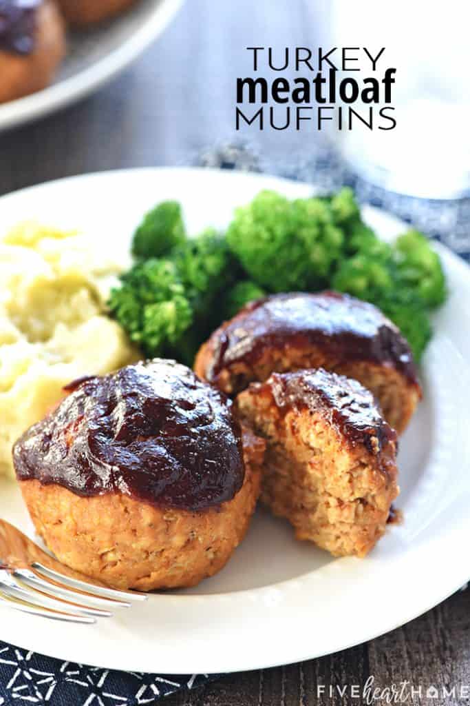 Turkey Meatloaf Muffins with text overlay.