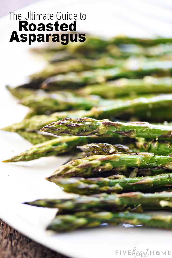 Roasted Asparagus with text overlay.