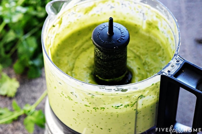 Avocado Dressing recipe made in food processor