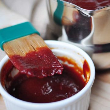 The Best BBQ Sauce Recipe ~ slightly sweet, slightly smoky, and slightly spicy, making it delicious on everything from brisket to ribs to chicken to pulled pork and more! | FiveHeartHome.com