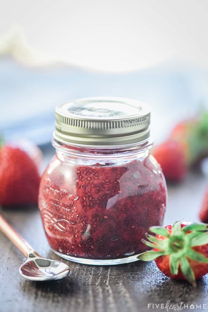 Jar of Strawberry Chia Seed Jam