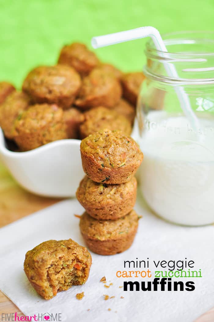 Mini Veggie Muffins with text overlay.