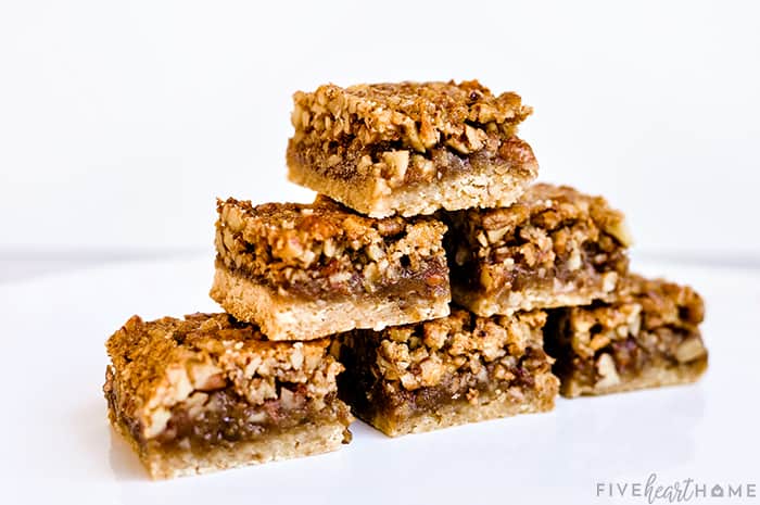 Stack of Pecan Pie Bars