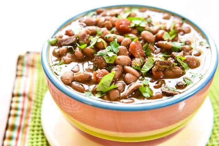 Slow Cooker Charro Beans recipe in a bowl