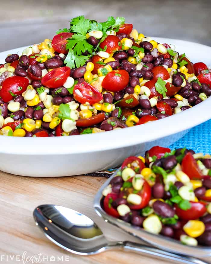 Black Bean and Corn Salad in a serving dish