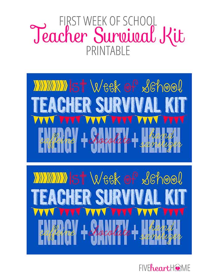 30 Teacher Survival Kit Label Printable Labels Database 2020
