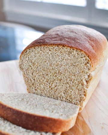 The Very BEST Whole Wheat Bread is the softest, moistest, fluffiest, freshest-staying, homemade, 100% whole wheat bread you've ever tried! | FiveHeartHome.com #wholewheatbread #homemadebread #wheatbread
