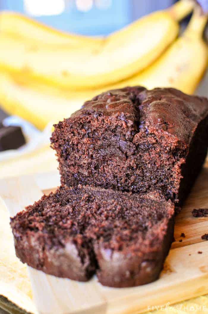 AMAZING Triple Chocolate Banana Bread