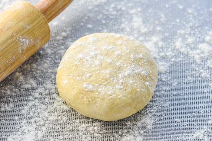 Butter Pie Crust and rolling pin, ready to be rolled out.